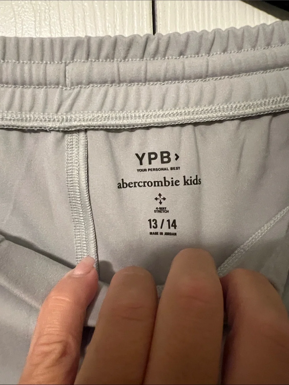 EUC abercrombie kids Light Gray Athletic YPB Joggers Size 13/14